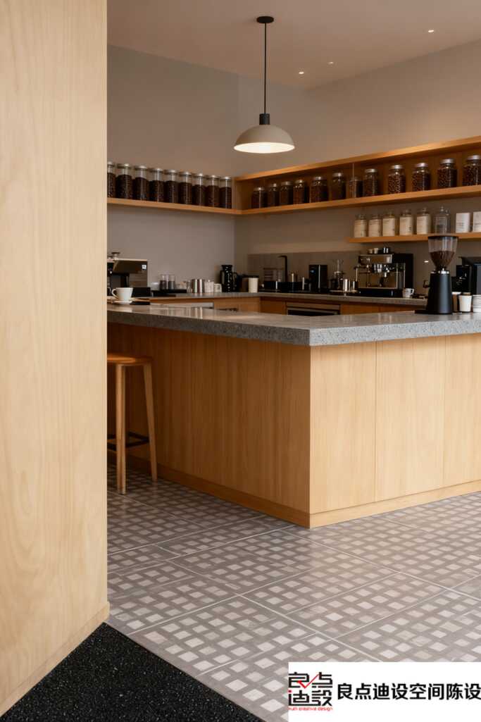 软装教科书 | 这家日系咖啡馆的U型吧台，让我拍了一百张照片!